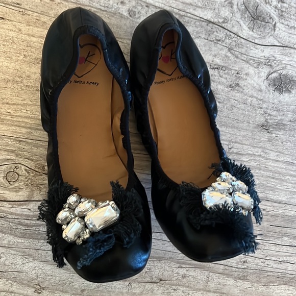 Penny Loved Kenny Black Ballerina Flats Bling size 8.5 - Picture 10 of 10